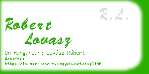 robert lovasz business card